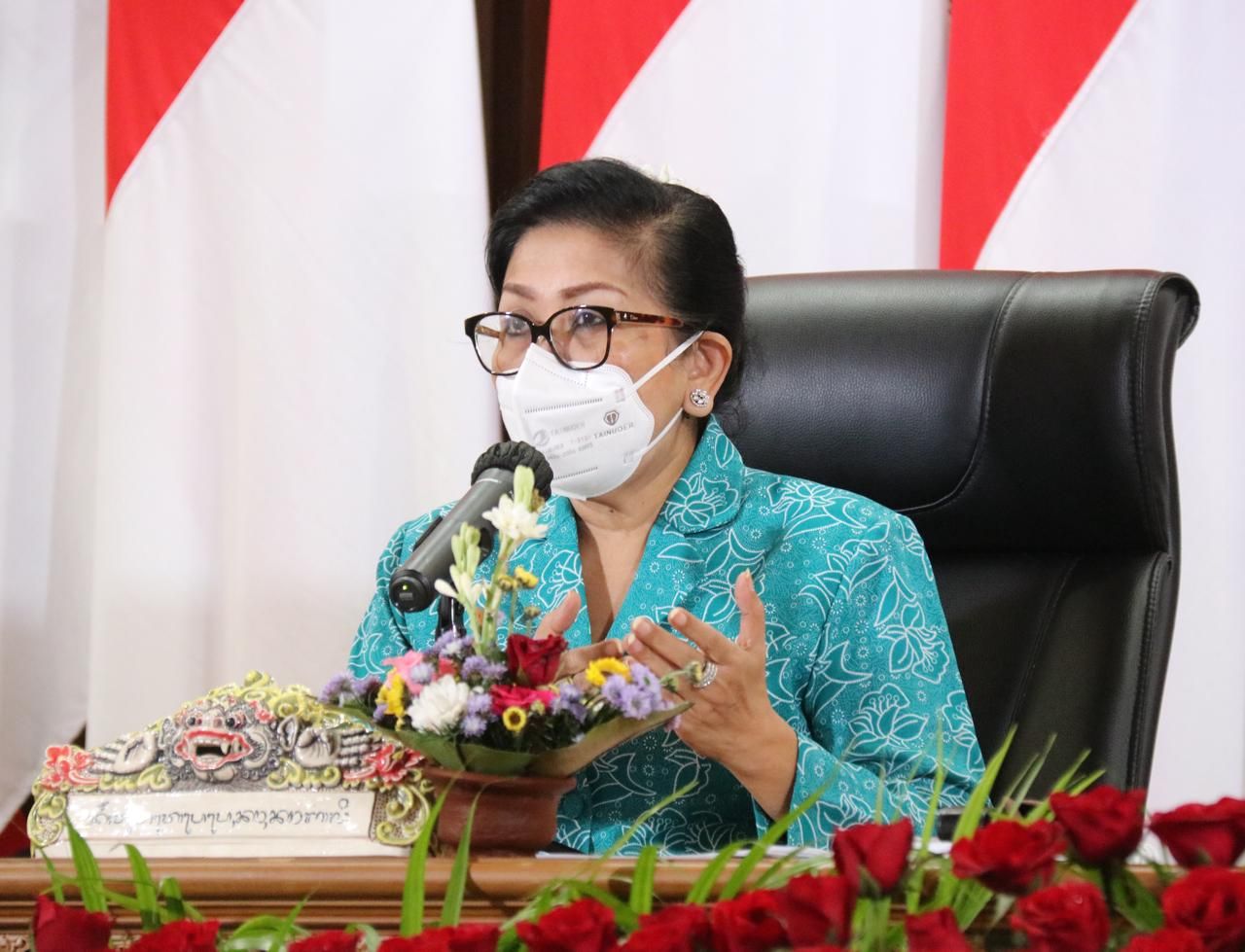 podiumnews.com-Ny Putri Koster Bersama Kader PKK se-Bali Mantapkan Program di Tahun 2021